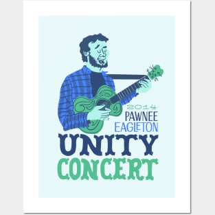 The 2014 Pawnee Eagleton Unity Concert (Cool Colors) - Parks and Recreation Tribute Posters and Art